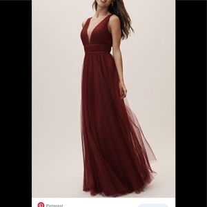 Jenny Yoo Sarita Bridesmaid Dress - Wine